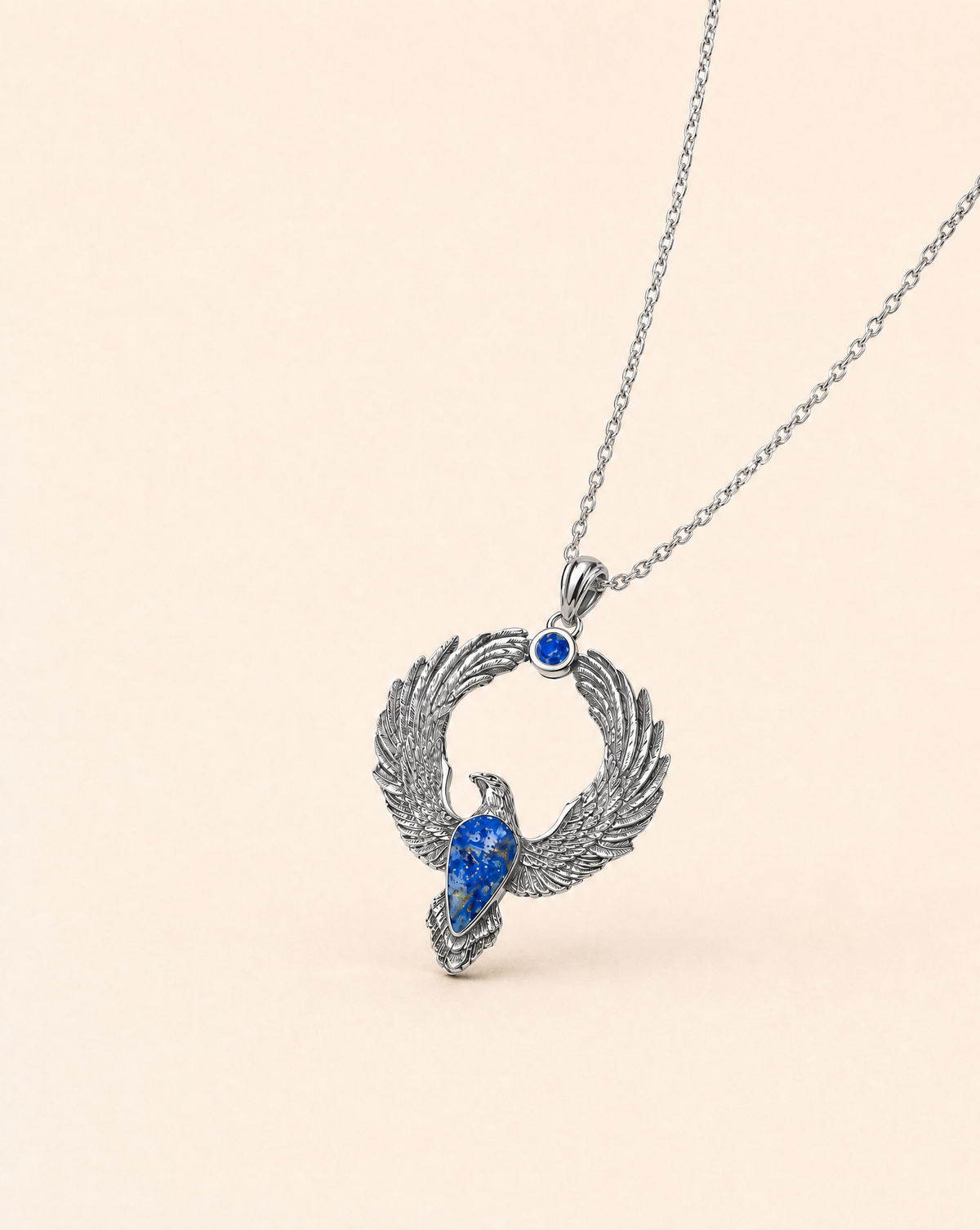 Embodiment Lapis Pendant — Silver-2