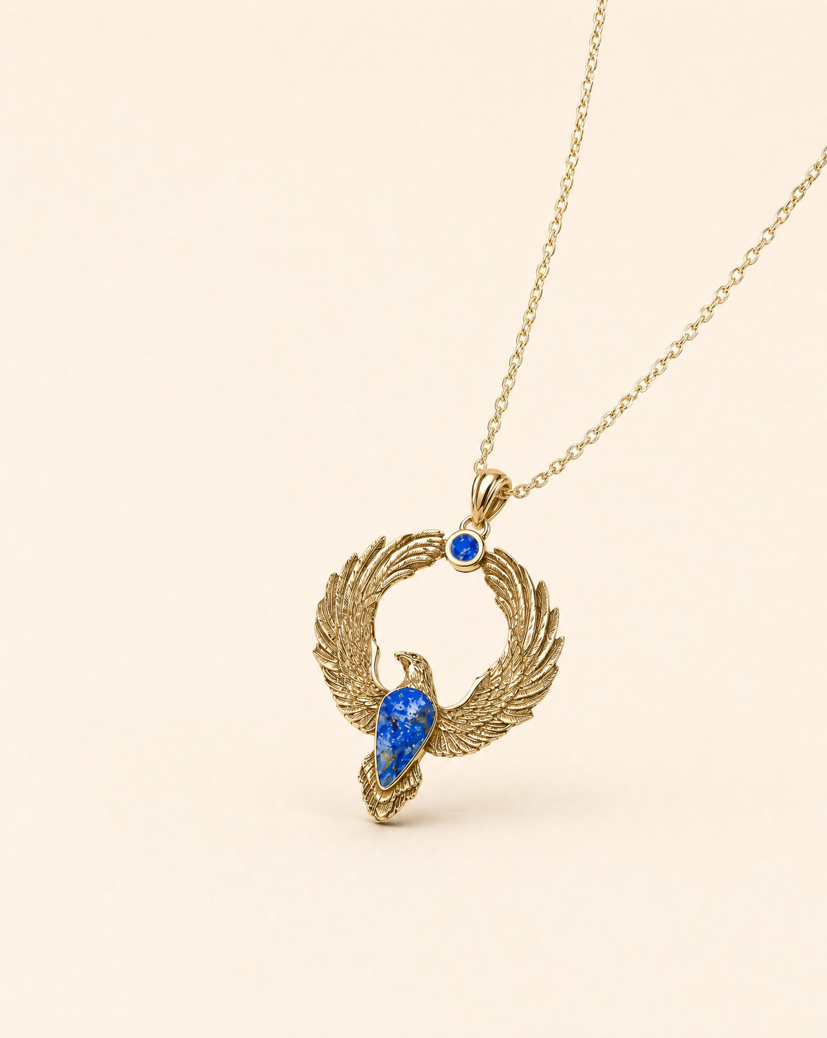 Embodiment Lapis Pendant — Gold-2