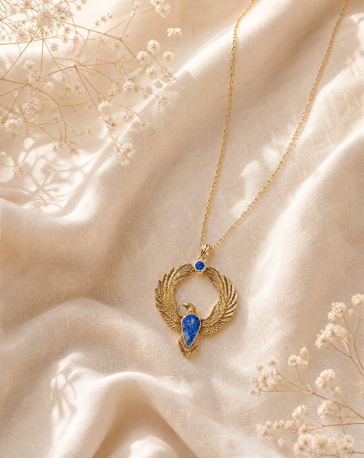 Embodiment Lapis Pendant — Gold-3