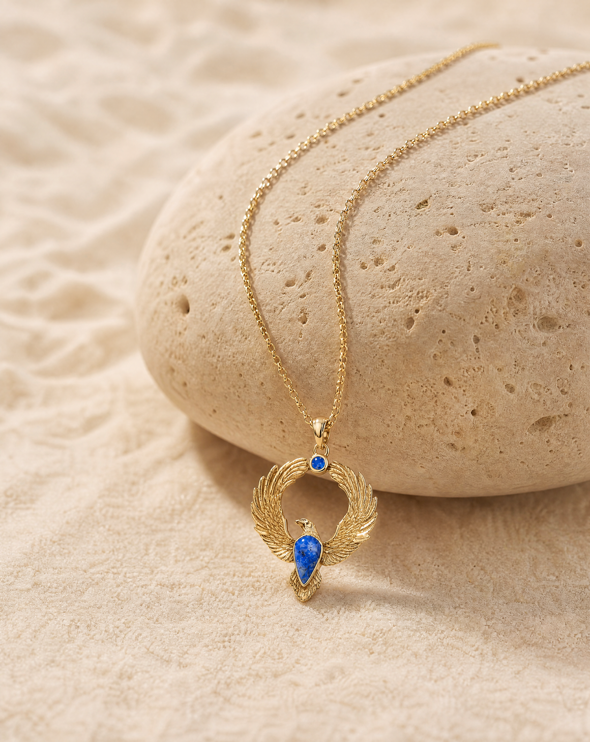 Embodiment Lapis Pendant — Gold-4