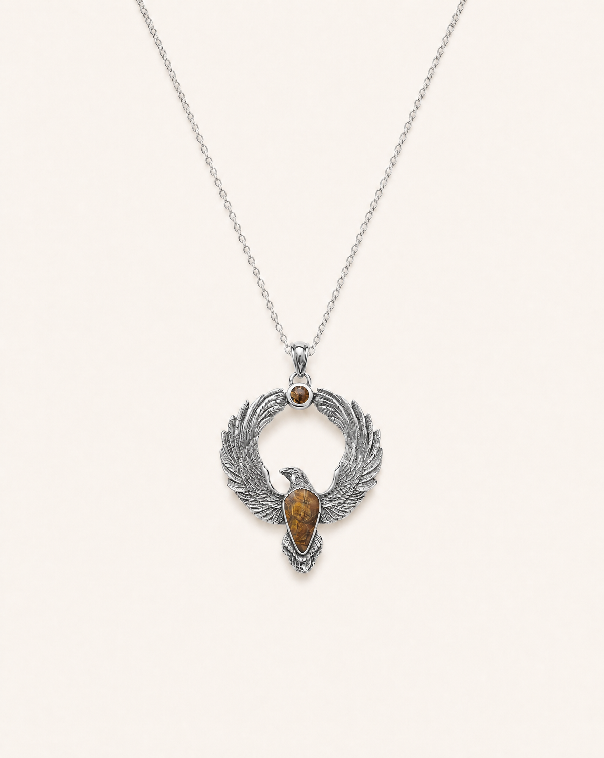 Embodiment Tiger's Eye Pendant — Silver