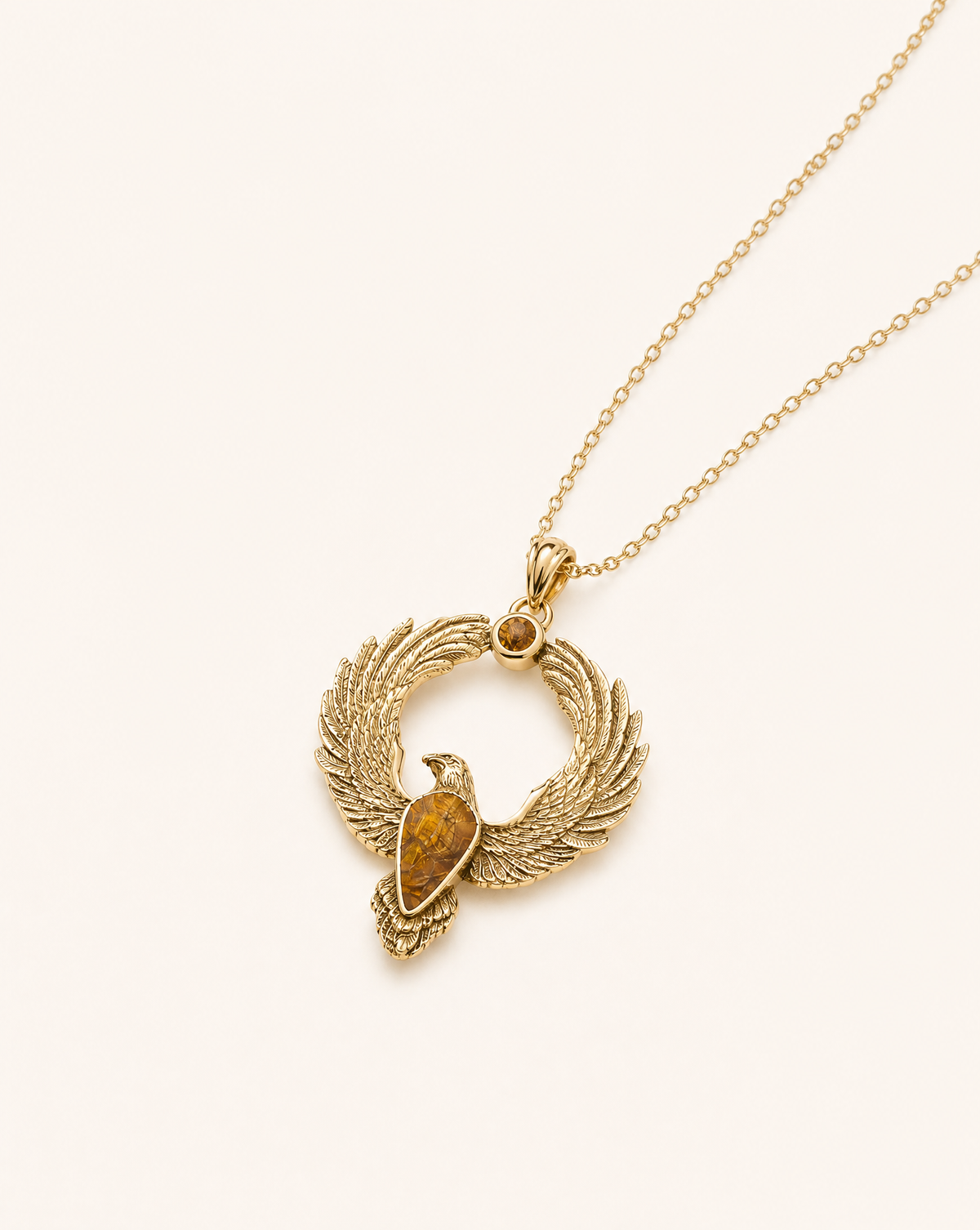 Embodiment Tiger's Eye Pendant — Gold-2