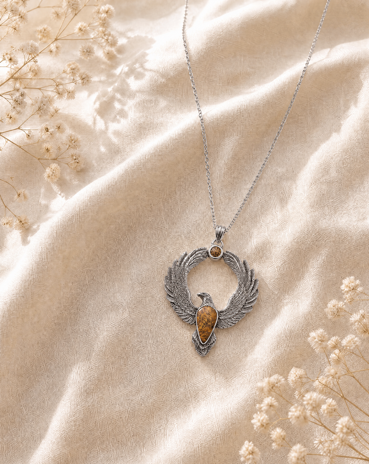 Embodiment Tiger's Eye Pendant — Silver-3