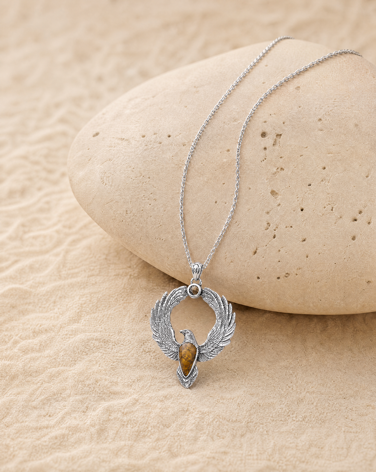 Embodiment Tiger's Eye Pendant — Silver-4
