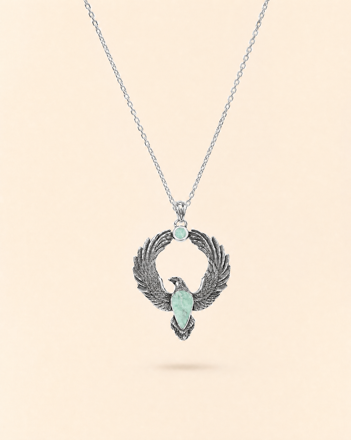 Embodiment Turquoise Pendant — Silver-1