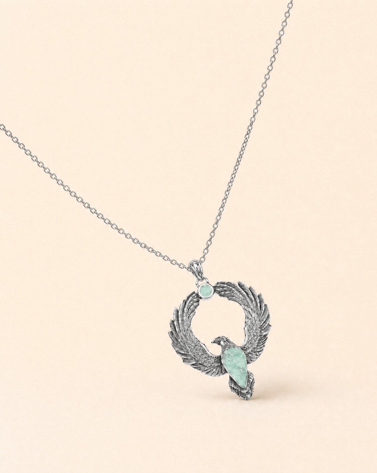 Embodiment Turquoise Pendant — Silver-2