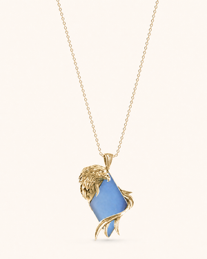 Embrace Eagle Opalite Pendant — Gold