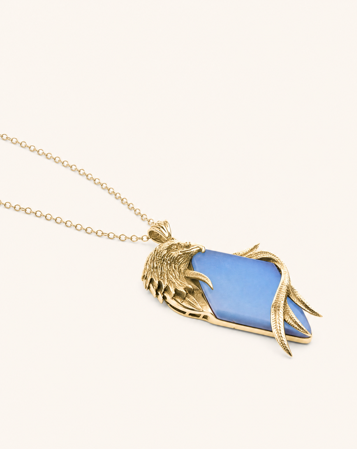 Embrace Eagle Opalite Pendant — Gold