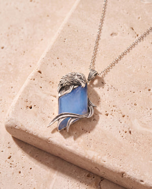 Embrace Eagle Opalite Pendant — Silver