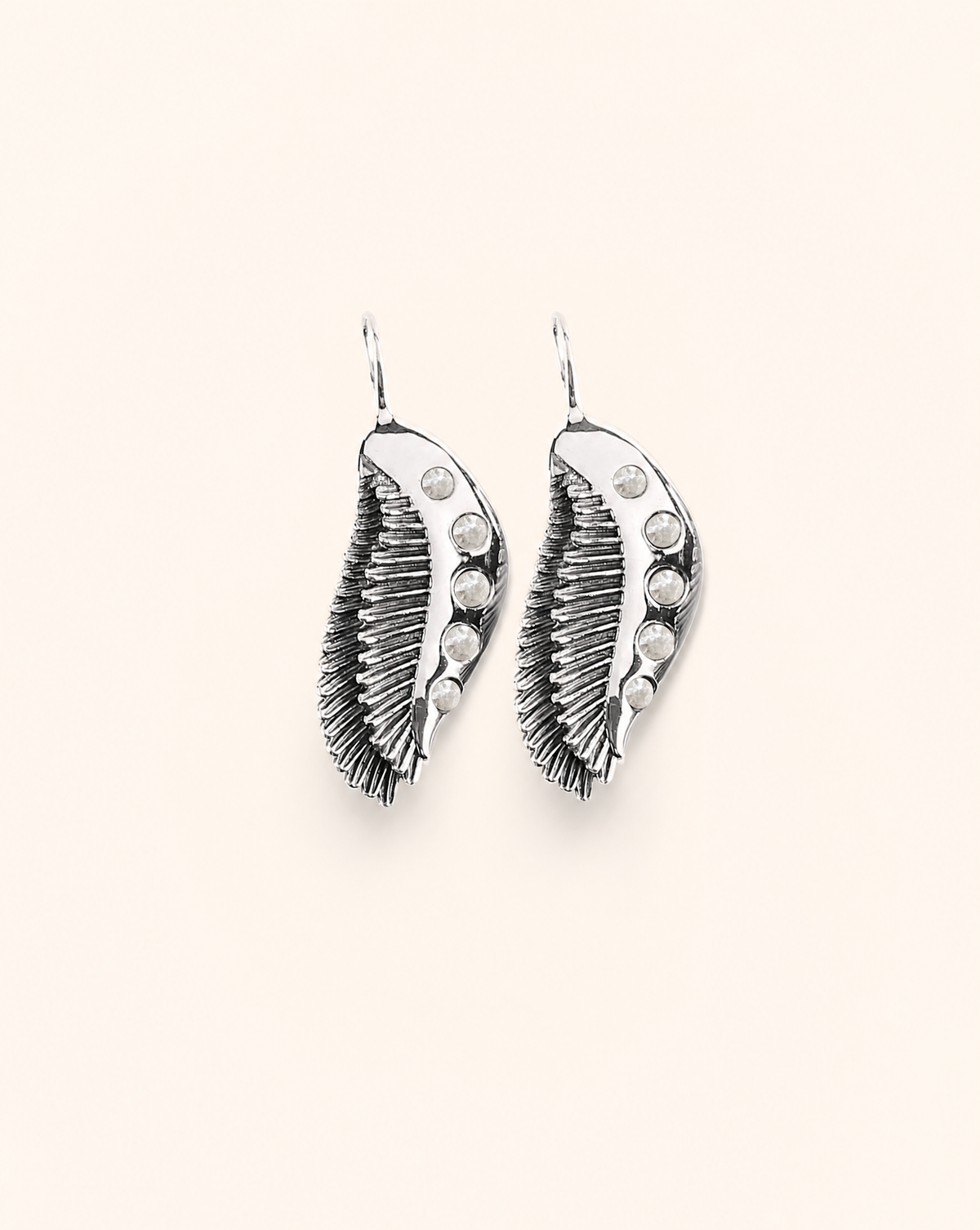 Featherlights Clear Quartz Earrings — Silver