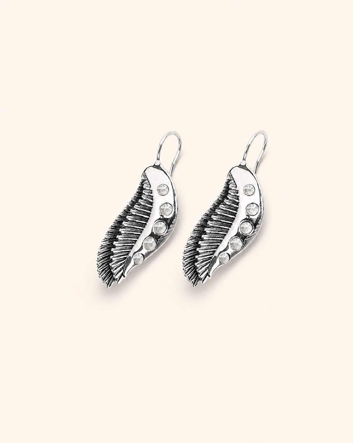 Featherlights Clear Quartz Earrings — Silver