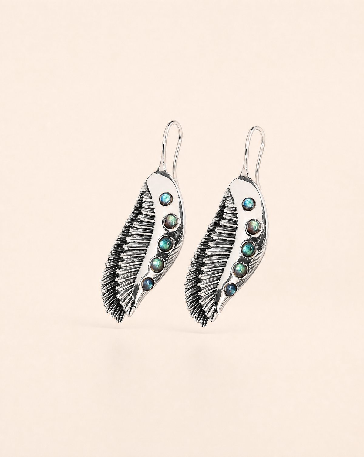 Featherlights Labradorite Earrings — Silver