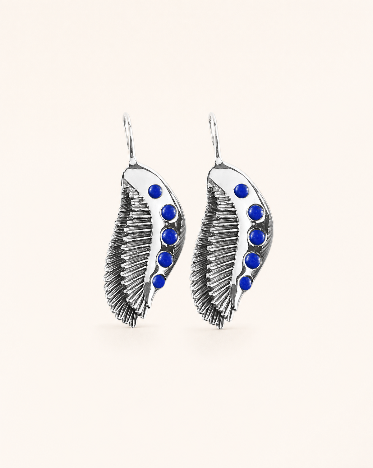 Featherlights Lapis Earrings — Silver