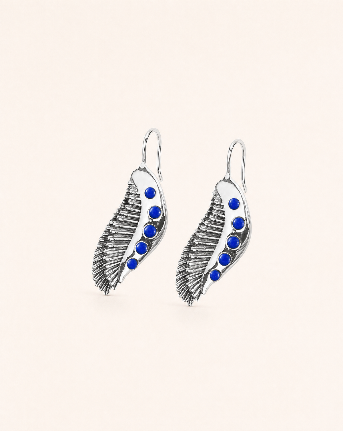 Featherlights Lapis Earrings — Silver