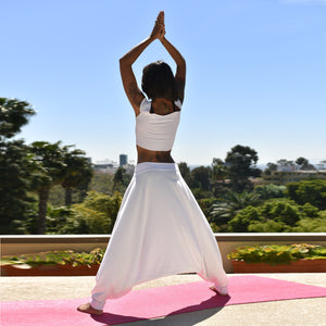 Deep Stretch White Pants | Her