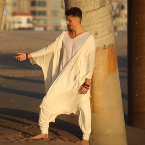 Ivory Sage | Open Hooded Kimono