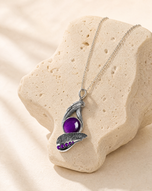 Majestic Amethyst Pendant — Silver