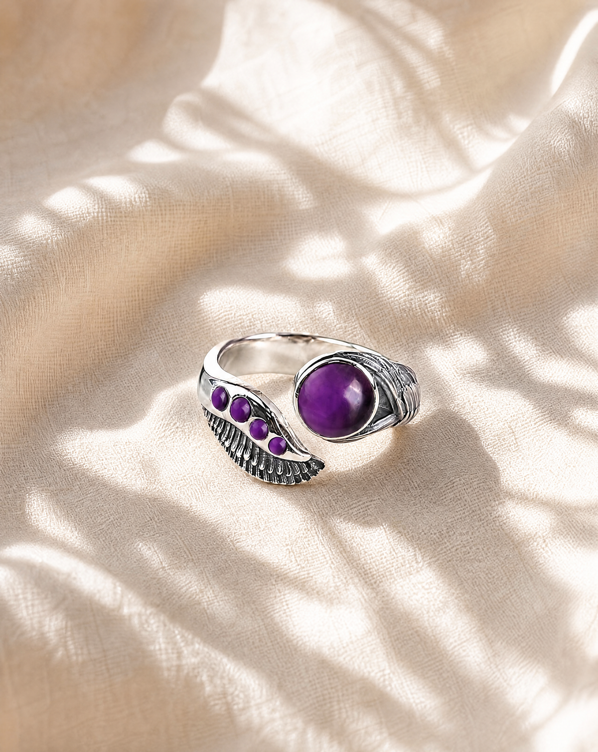 Majestic Amethyst Ring, Silver