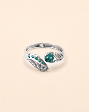 Majestic Winged Chrysocolla Bracelet — Silver
