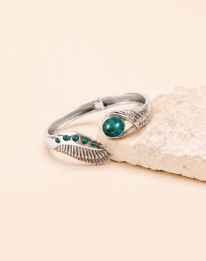 Majestic Winged Chrysocolla Bracelet — Silver
