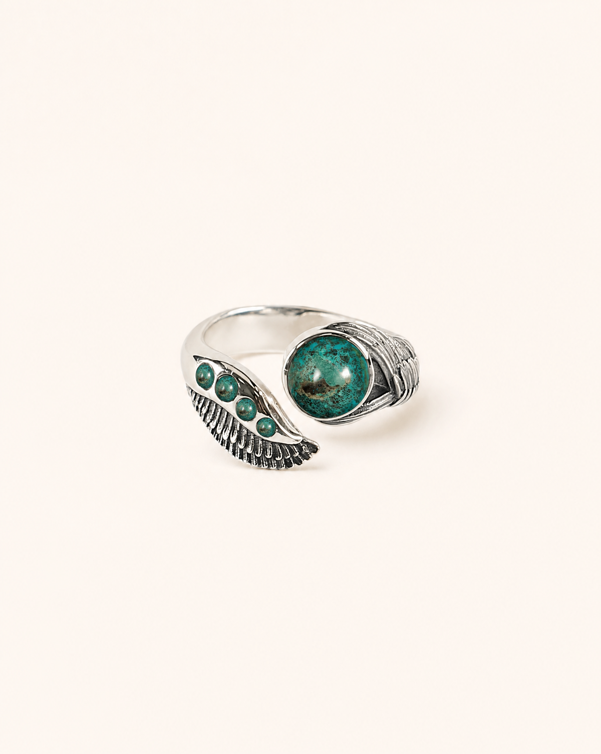Majestic Chrysocolla Ring, Silver