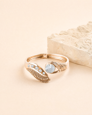 Majestic Winged Clear Quartz Bracelet — Gold