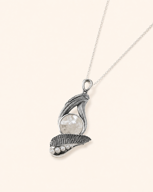 Majestic Clear Quartz Pendant — Silver
