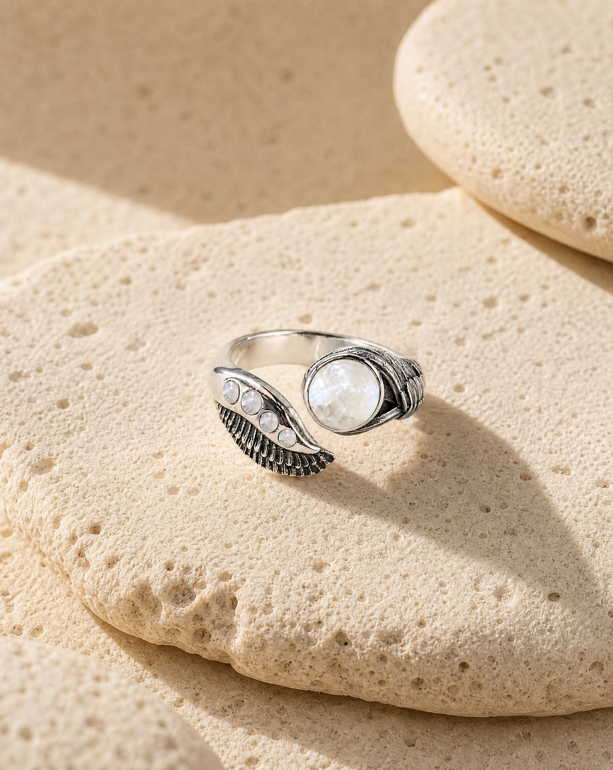 Majestic Clear Quartz Ring, Silver