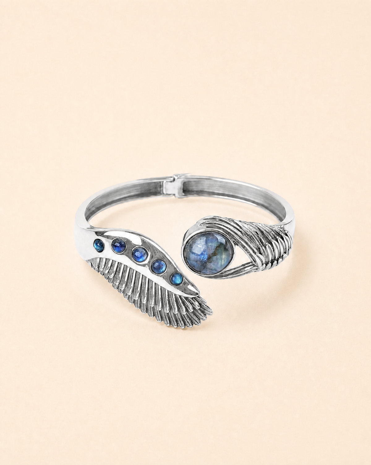 Majestic Winged Labradorite Bracelet — Silver