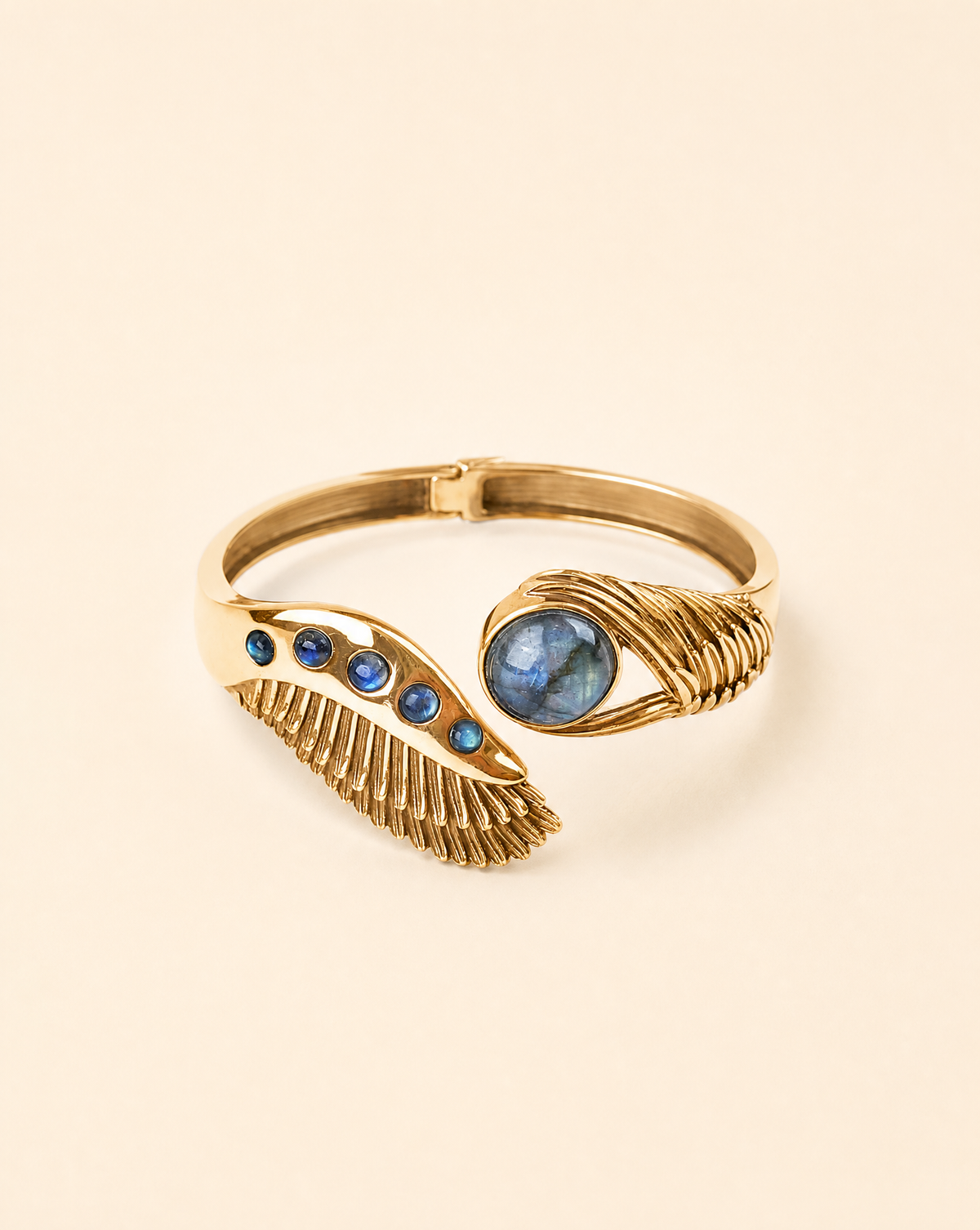 Majestic Winged Labradorite Bracelet — Gold