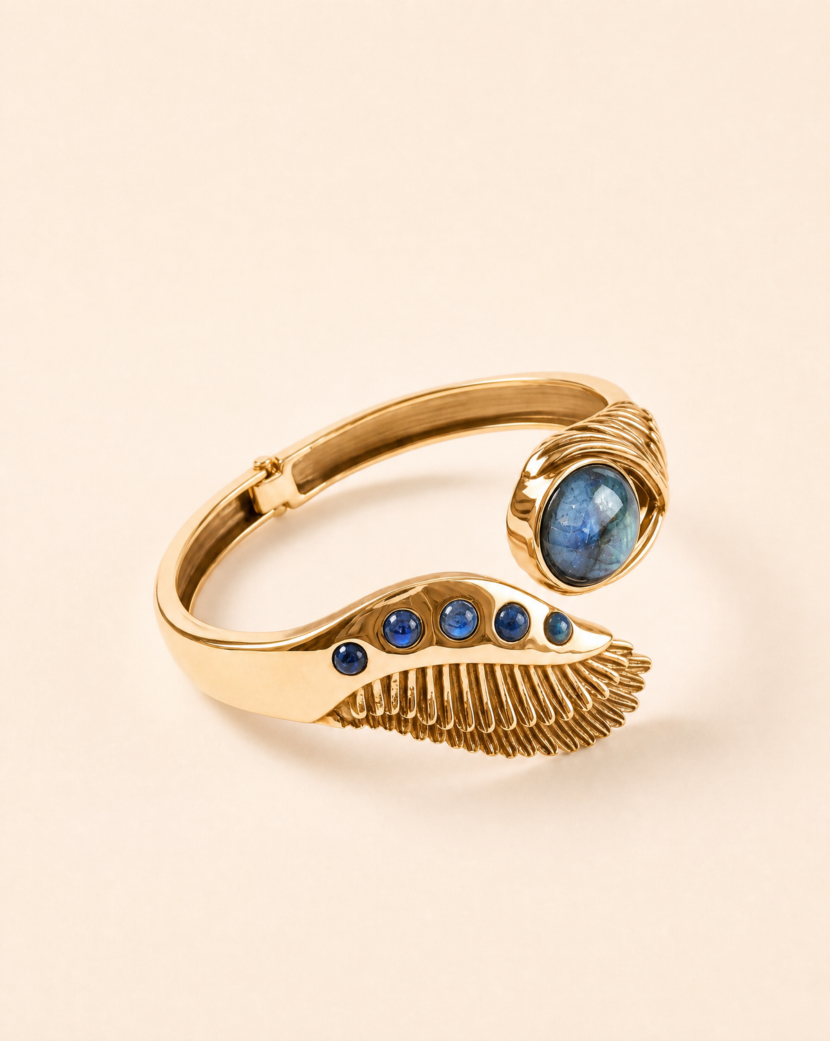 Majestic Winged Labradorite Bracelet — Gold