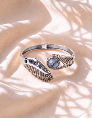 Majestic Winged Labradorite Bracelet — Silver