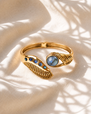 Majestic Winged Labradorite Bracelet — Gold