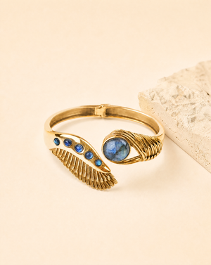 Majestic Winged Labradorite Bracelet — Gold