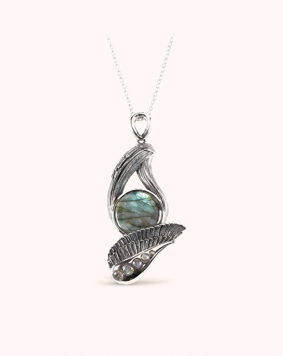 Majestic Labradorite Pendant — Silver