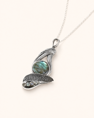 Majestic Labradorite Pendant — Silver