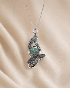 Majestic Labradorite Pendant — Silver