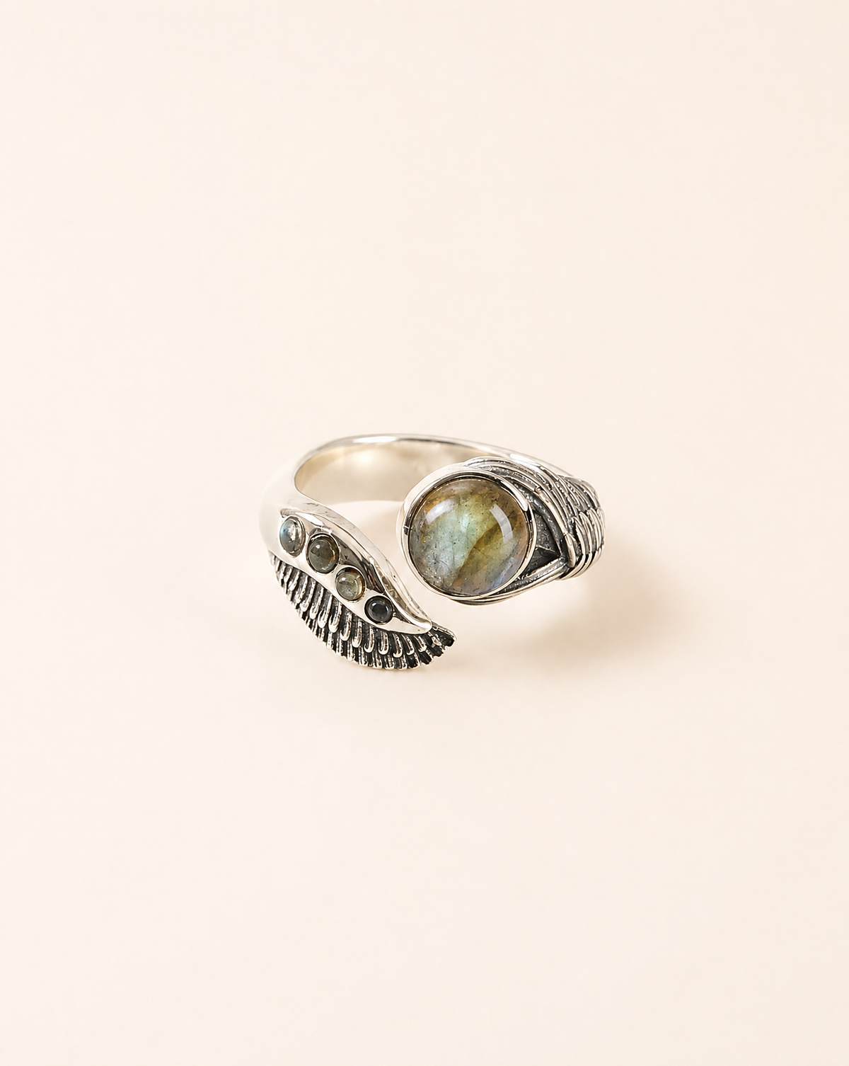 Majestic Labradorite Ring, Silver