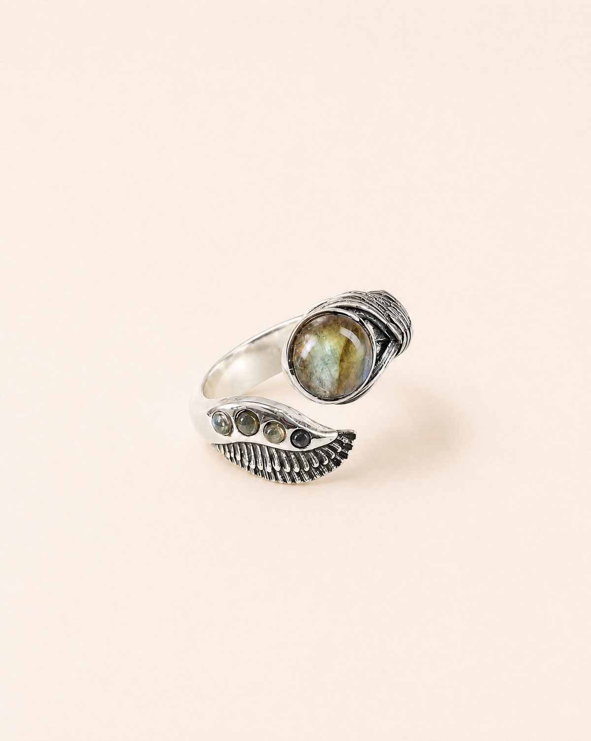 Majestic Labradorite Ring, Silver