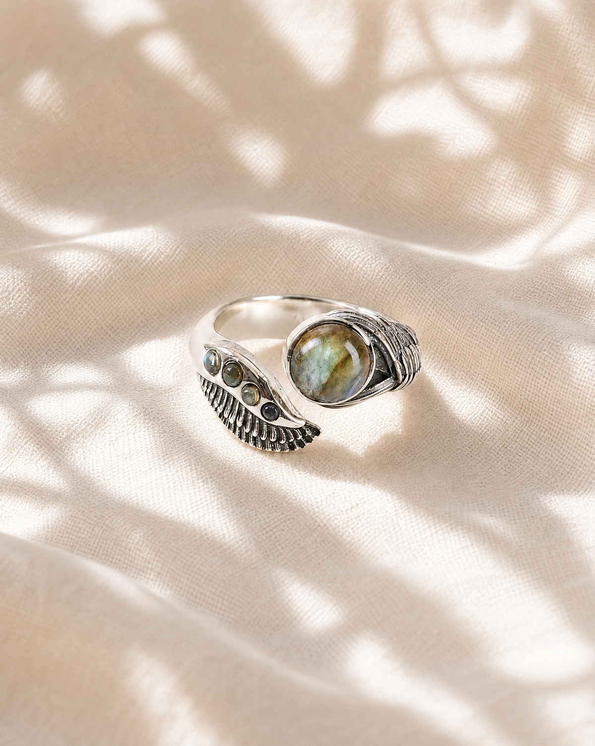 Majestic Labradorite Ring, Silver