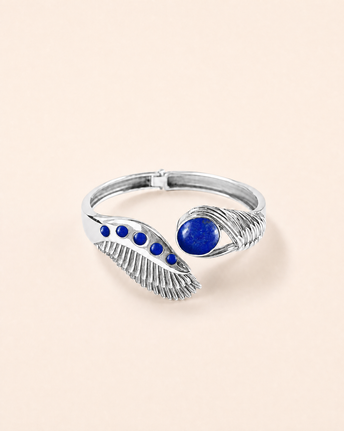 Majestic Winged Lapis Bracelet — Silver