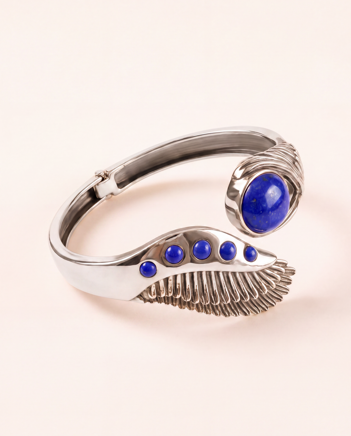 Majestic Winged Lapis Bracelet — Silver