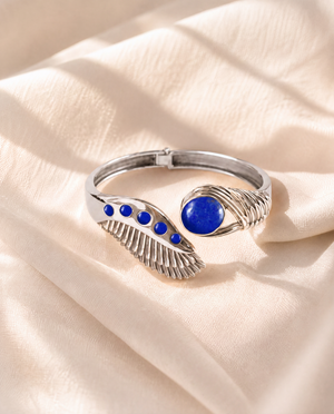 Majestic Winged Lapis Bracelet — Silver
