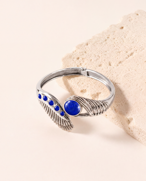 Majestic Winged Lapis Bracelet — Silver