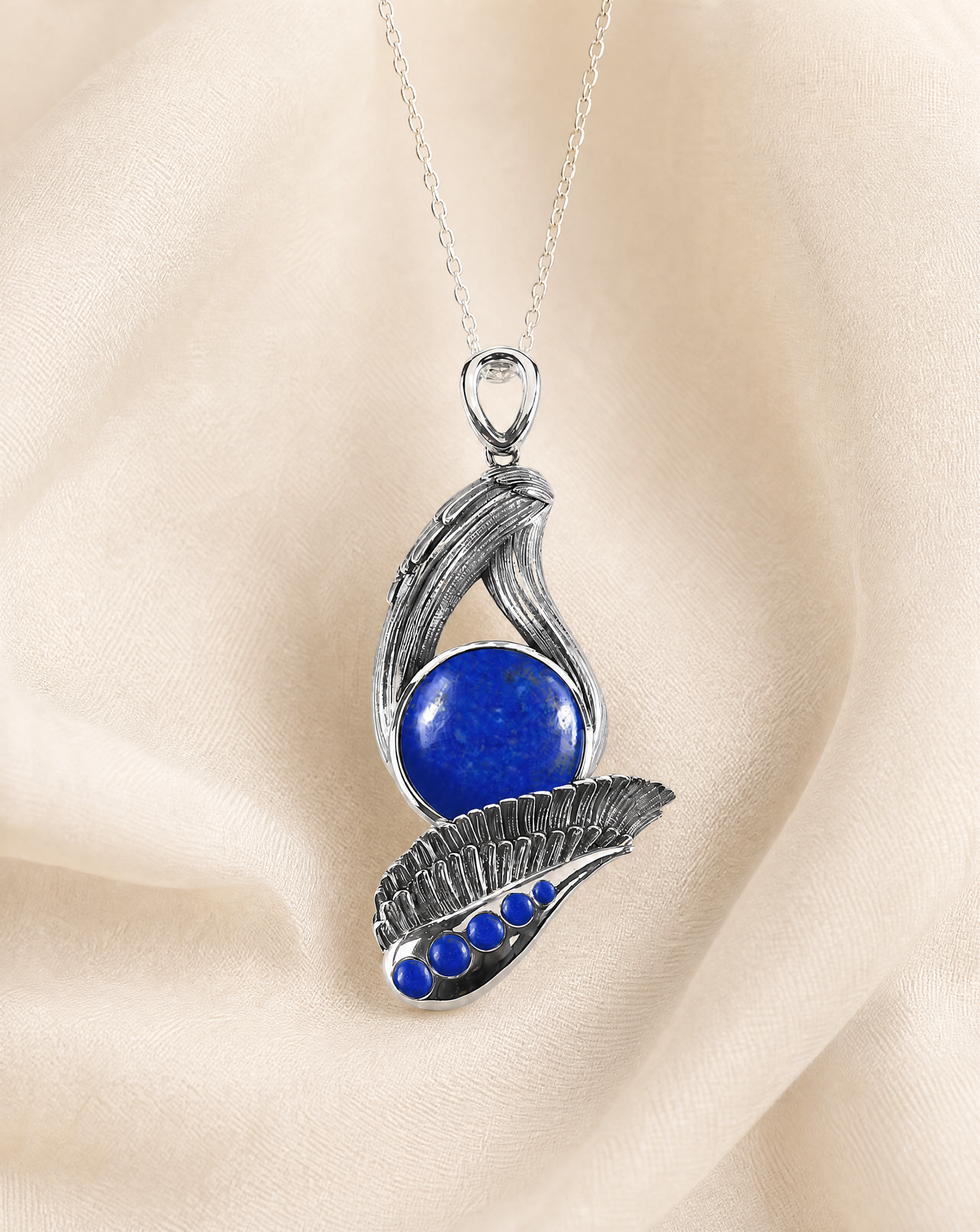 Majestic Lapis Pendant — Silver
