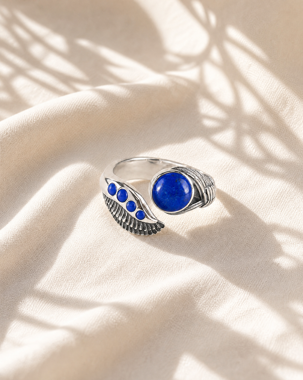 Majestic Lapis Ring, Silver