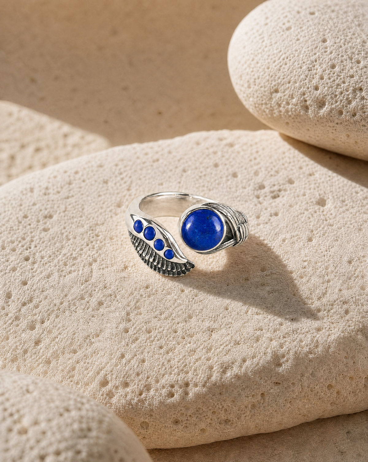 Majestic Lapis Ring, Silver