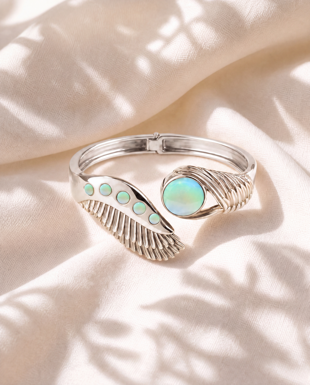 Majestic Winged Opalite Bracelet — Silver