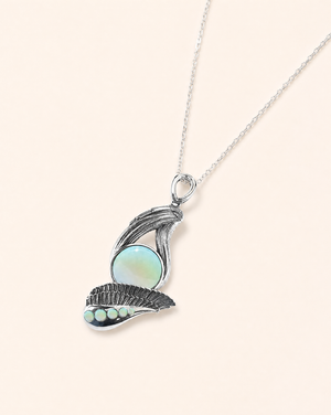 Majestic Opalite Pendant — Silver