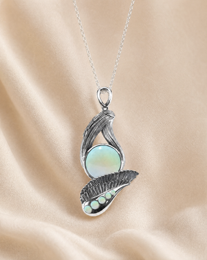 Majestic Opalite Pendant — Silver